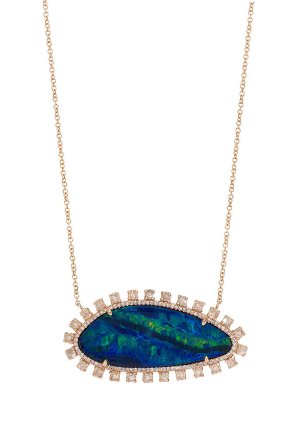 Kai Linz - Tide Opal & Diamond Pendant Necklace