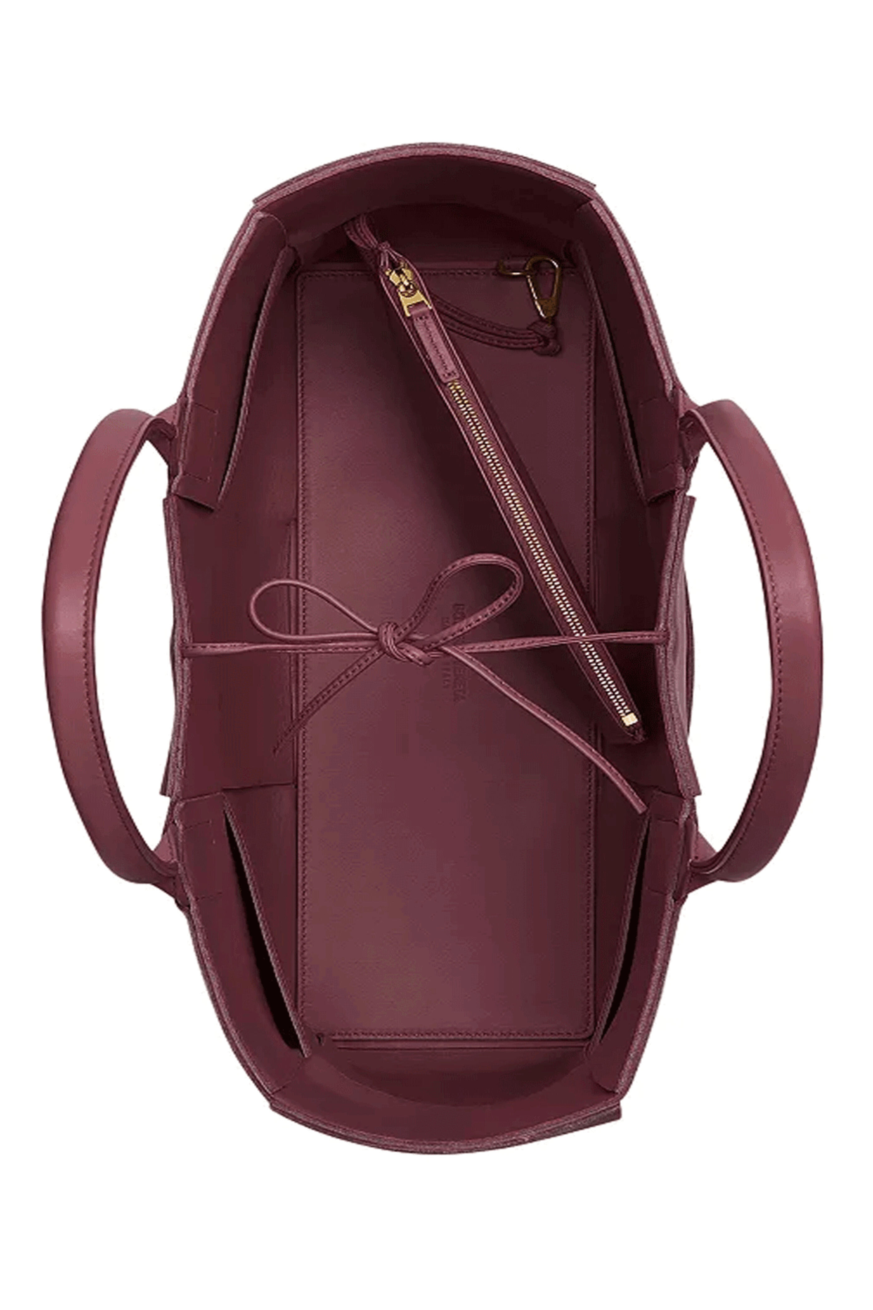 Bottega Veneta - Medium Arco Woven Leather Tote in Barolo