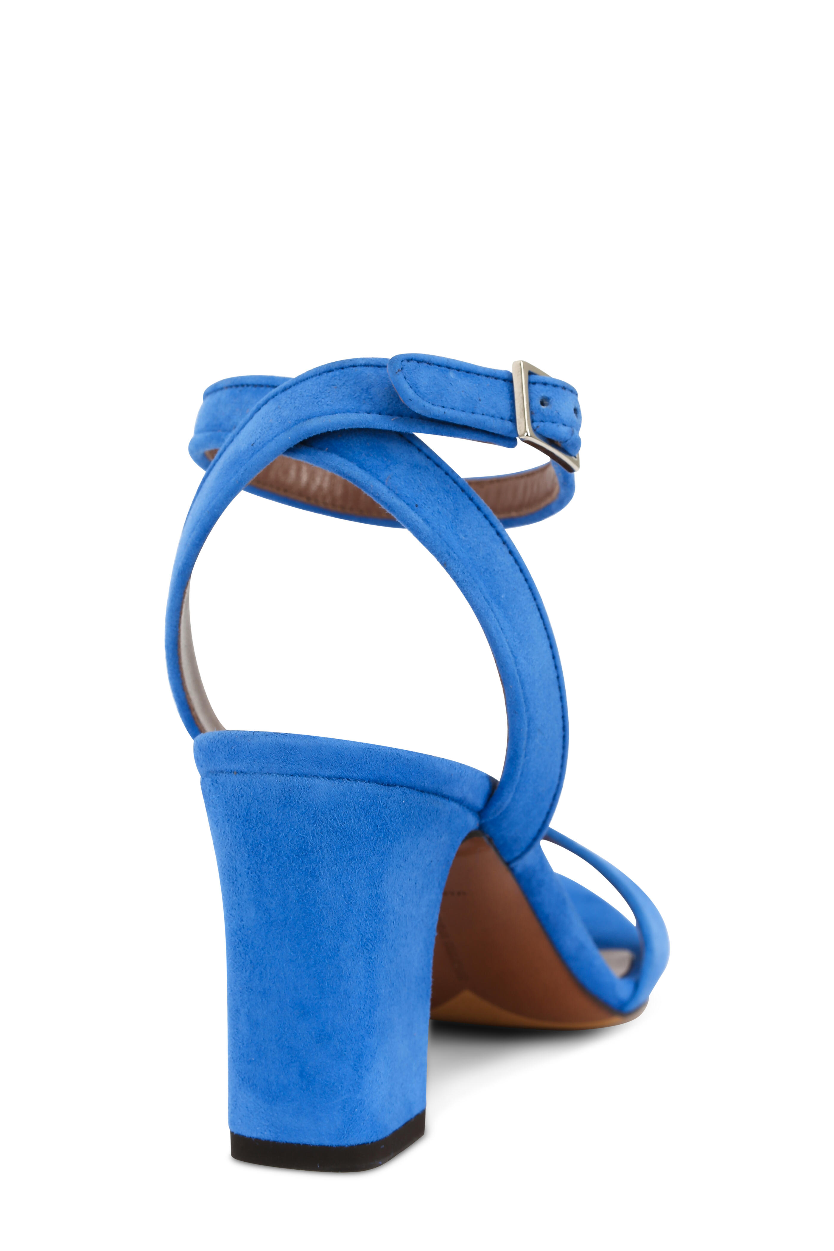 Tabitha Simmons - Leticia Marine Suede Block Heel Sandal, 75mm
