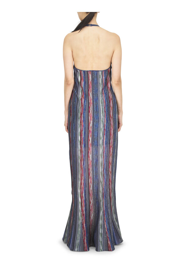 Missoni Multicolor Stripe Halter Dress - view 3