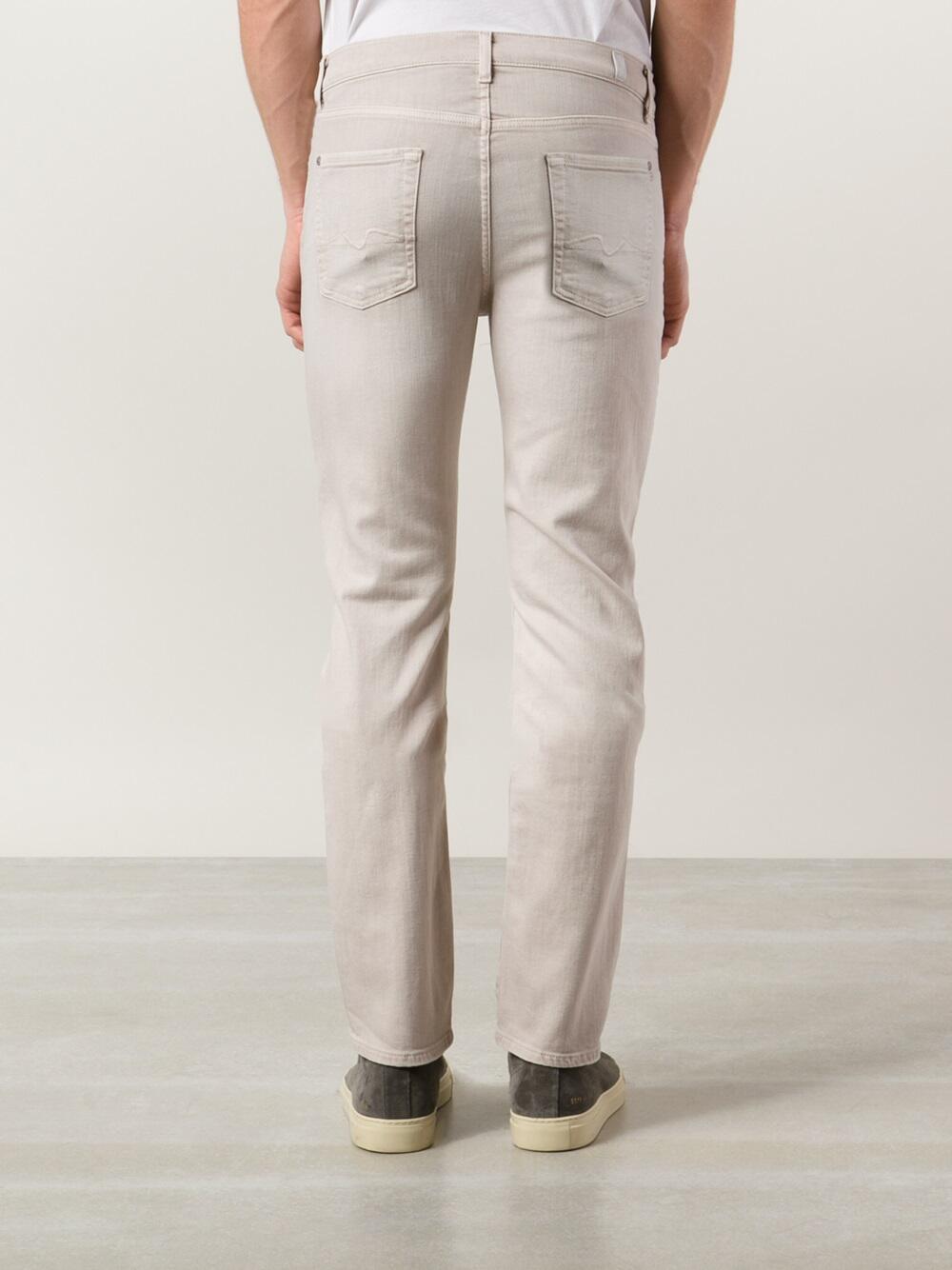 7 For All Mankind - Slimmy Luxe Light Khaki Pant