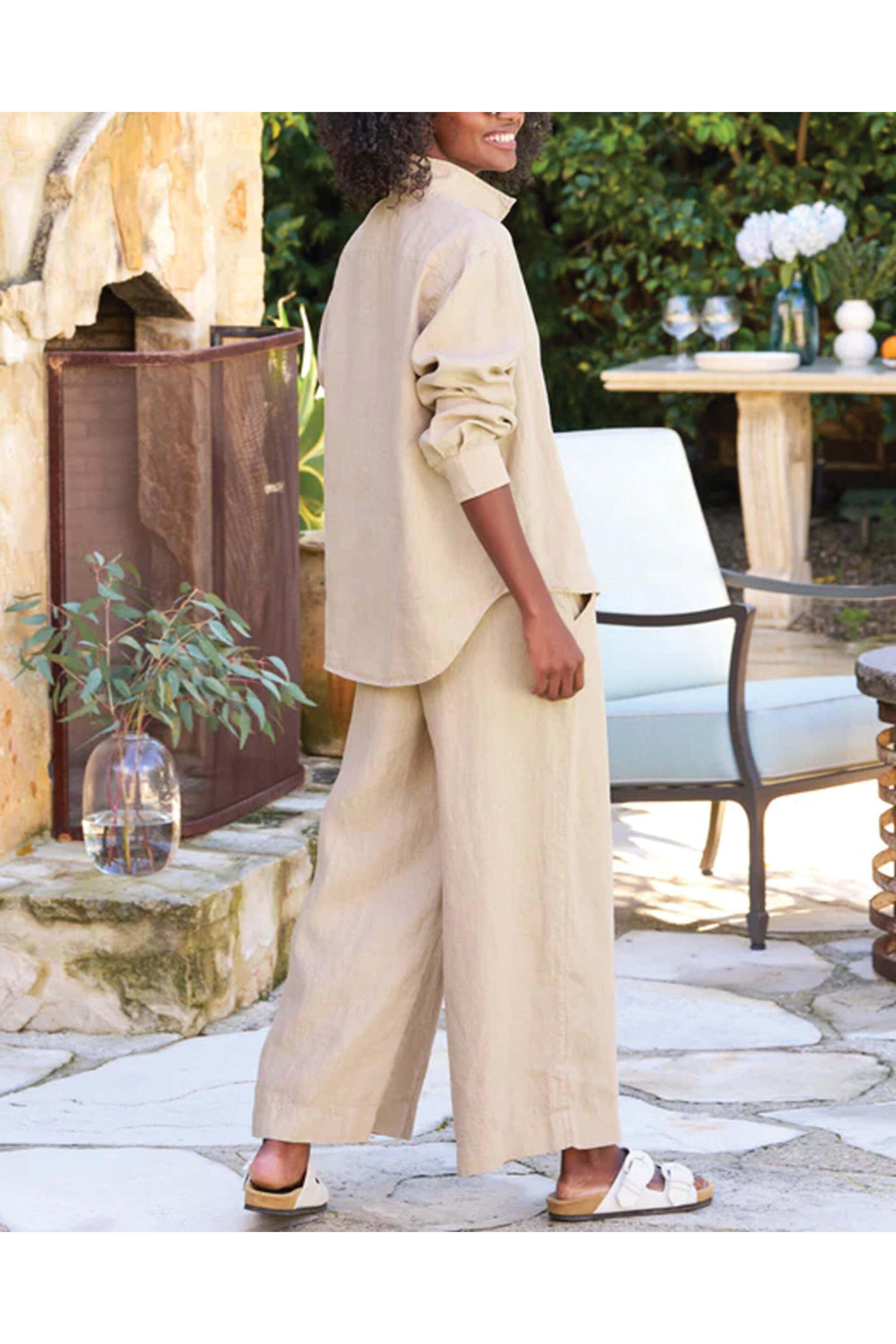 Frank & Eileen - Biscuit Linen Tuscany Getaway Set