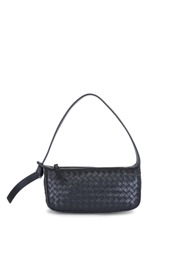 Bottega Veneta Nodo Black Intrecciato Leather Shoulder Bag - view 1