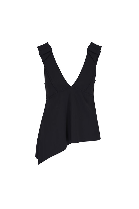 Dorothee Schumacher Black Soft Shape V-Neck Top