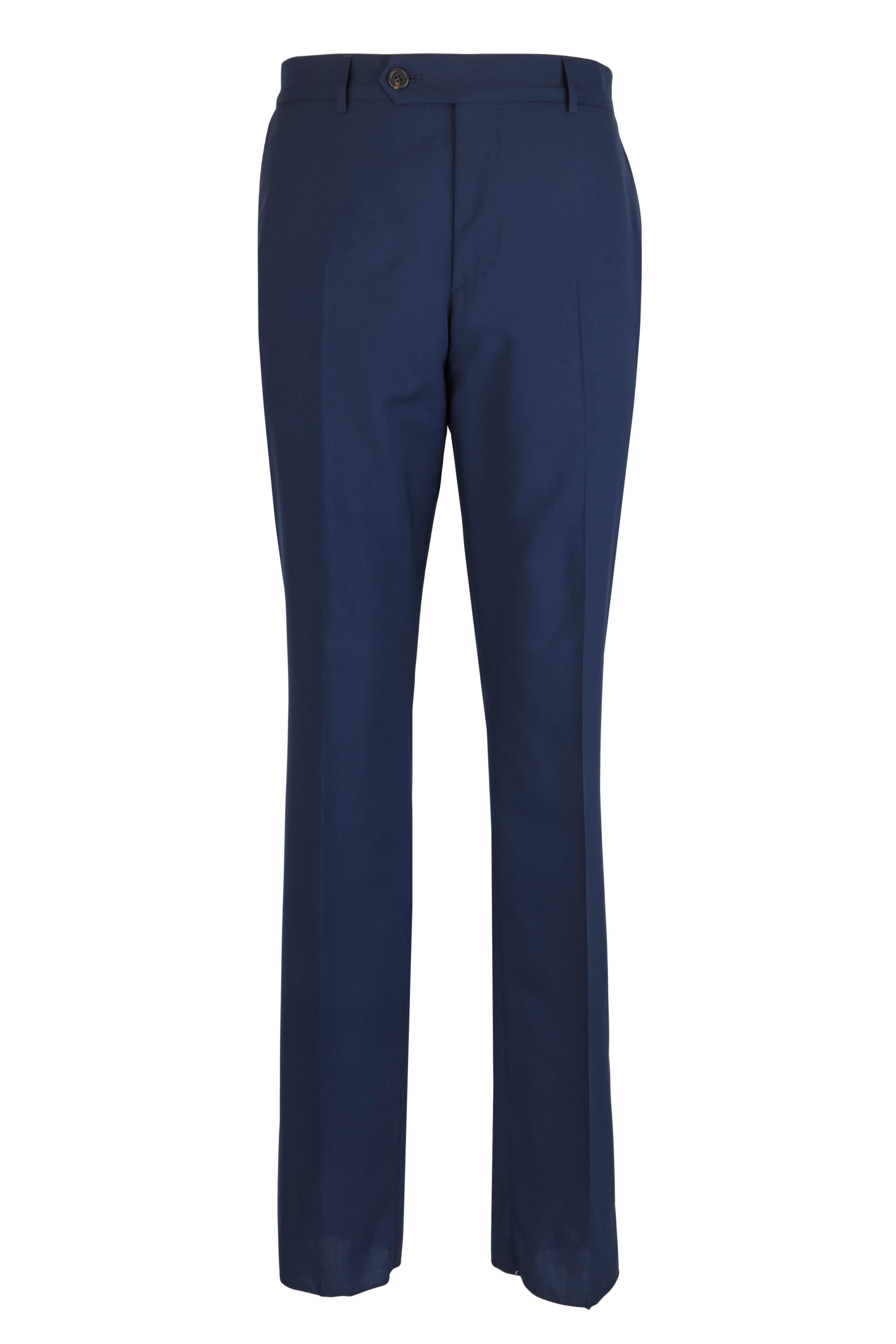 Brunello Cucinelli - Solid Navy Wool & Silk Travel Suit
