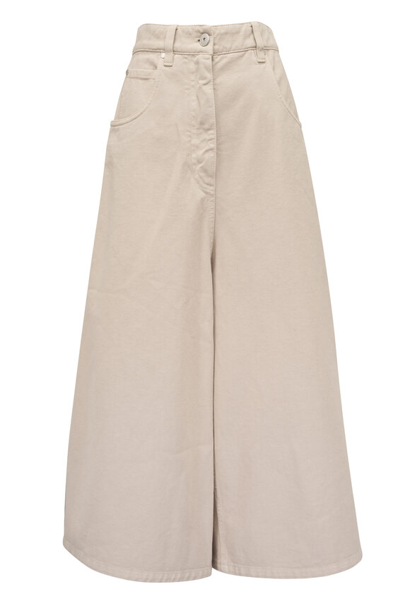 Brunello Cucinelli Beige Denim Bermuda Shorts
