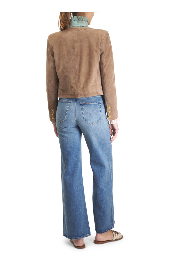 L'Agence Jayde Brown Suede Jacket - view 4