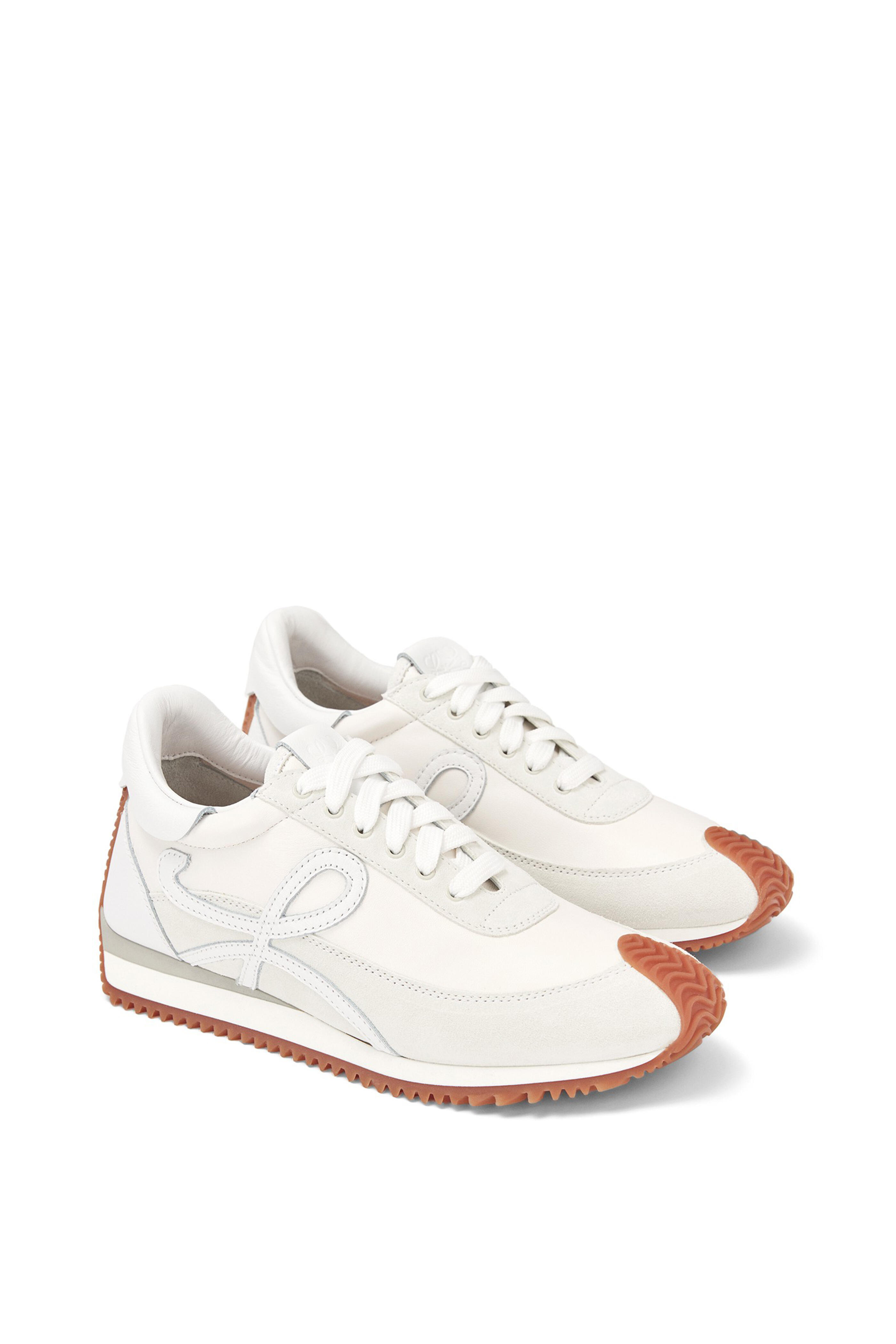Loewe - Flow Runner Soft White Leather & Suede Runner
