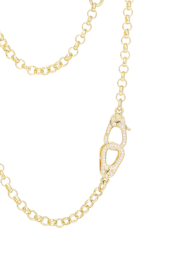 Foundrae 18k Yellow Gold Sister Belcher Medium Necklace - view 2