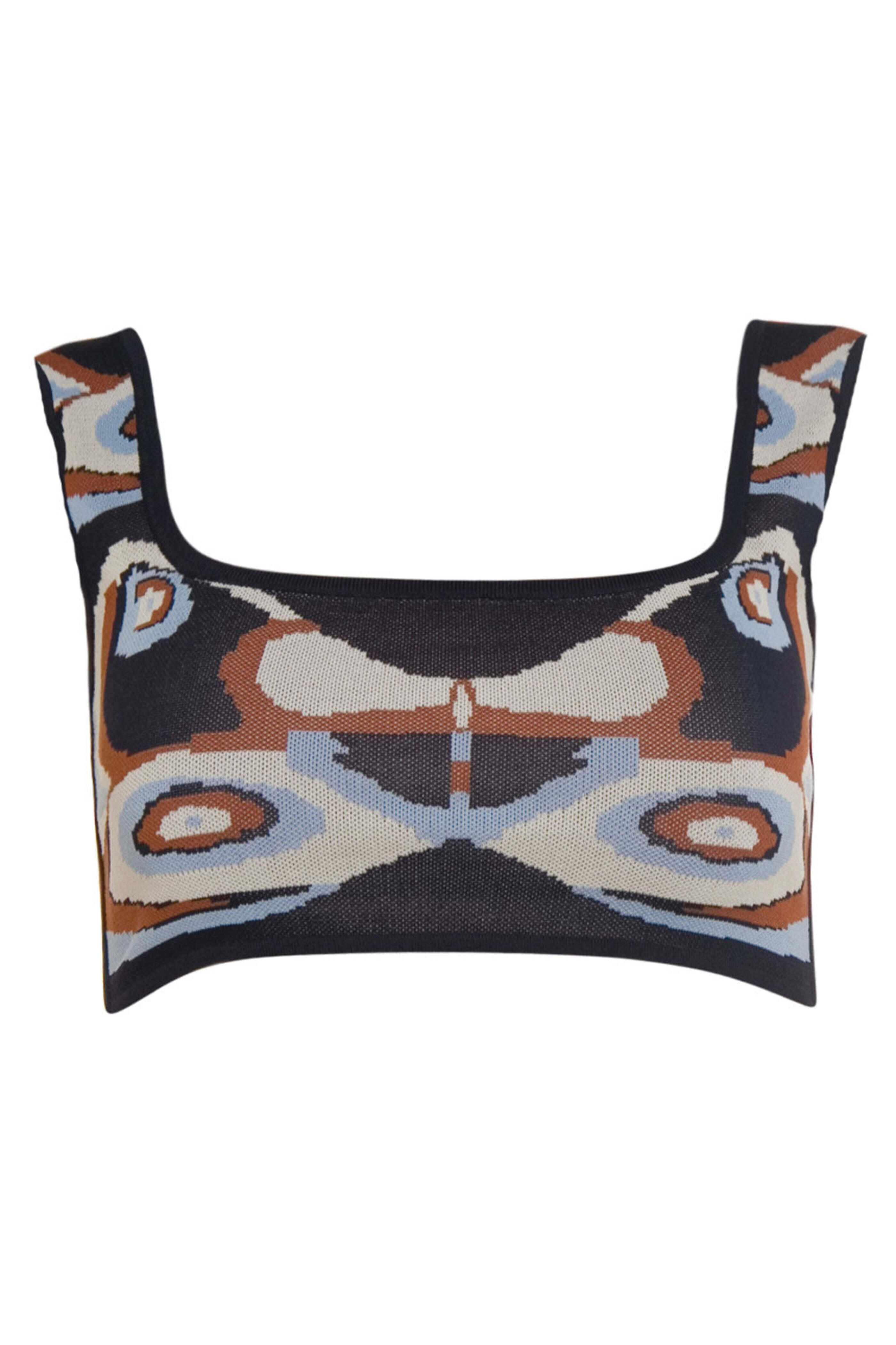 Alexis - Navy Butterfly Cali Crop Top