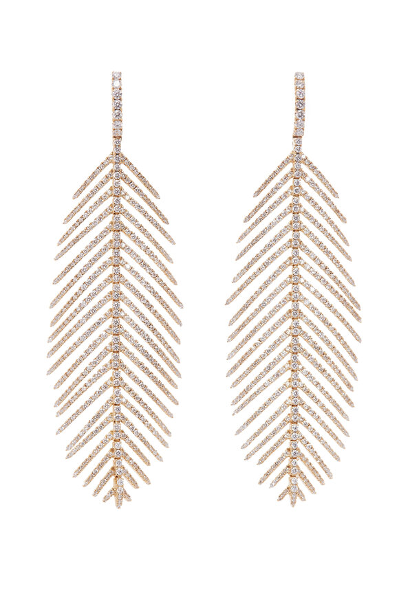 Sidney Garber - Feathers That Move 5CT Diamond Earrings