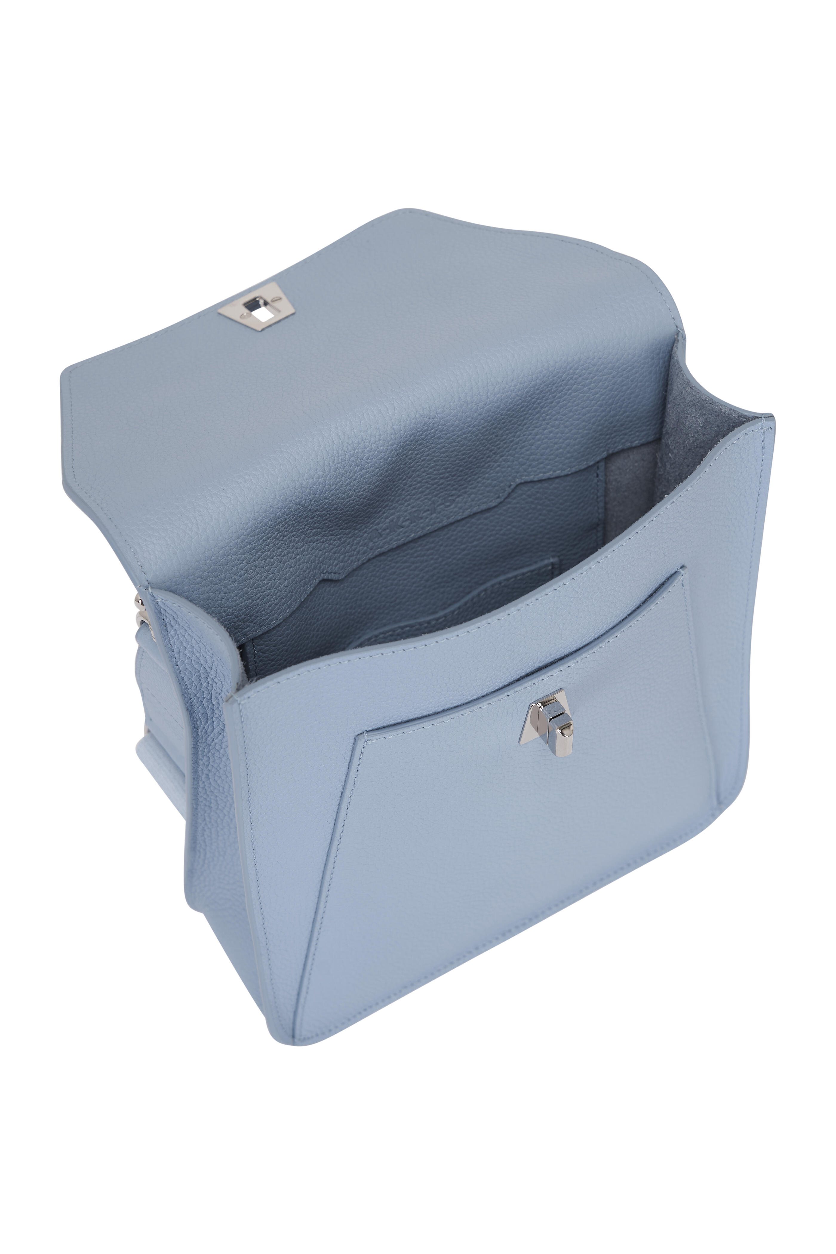 Akris - Anouk Light Blue Leather Crossbody Bag