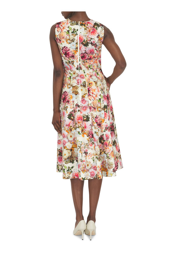 Adam Lippes - Eloise Cream Multi Print Cotton Twill Dress 