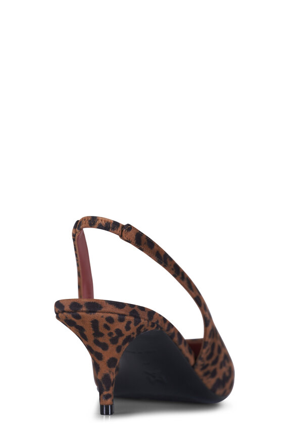 Amina Muaddi Anok Animal Print Suede Slingback, 55mm - view 4
