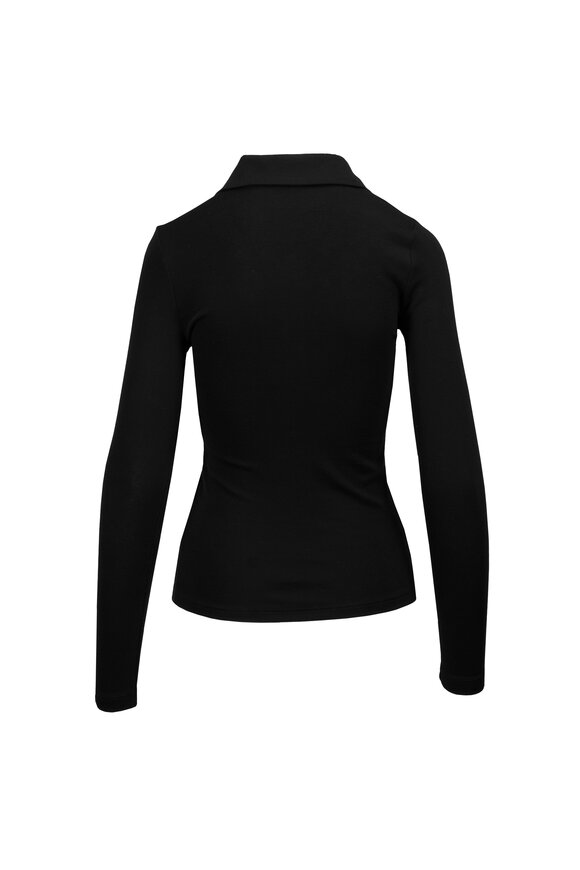 Agolde Amos Black Knit Polo - view 2