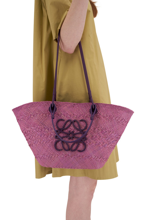 Loewe - Anagram Purple Basket Bag