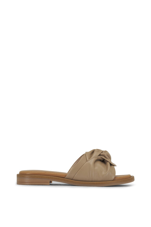 Ron White - Veronica Caramel Leather Slide Sandal