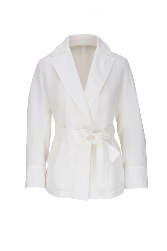 Vince - Safari White Belted Lightweight Jacket