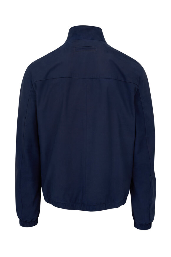 Zegna - Dark Blue Nubuck Reversible Jacket 