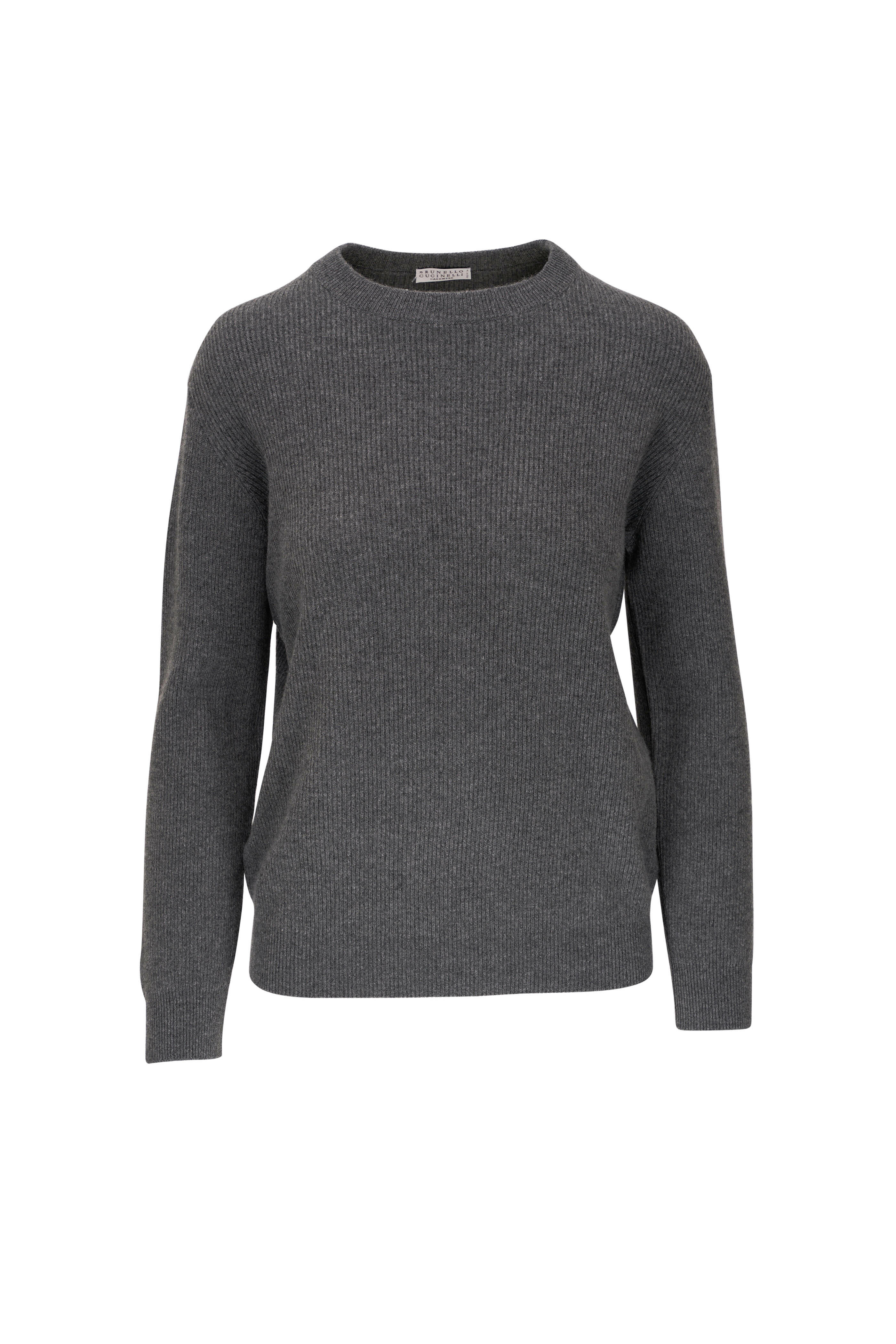 Brunello Cucinelli - Gray Cashmere Sweater | Mitchell Stores