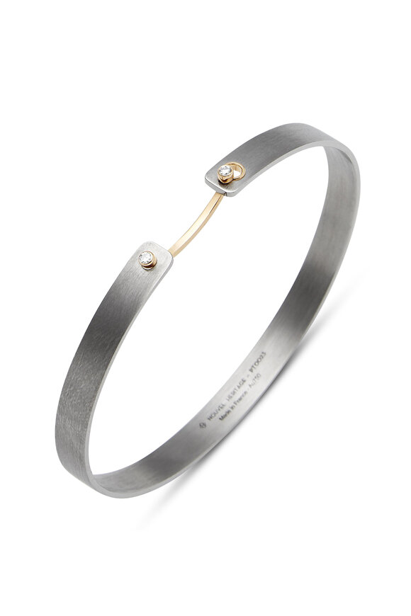 Nouvel Heritage His Titanium White Diamond Bangle - view 1