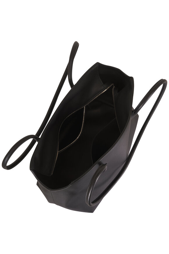 The Row Terrasse Black Nubuck Leather Shoulder Bag - view 4