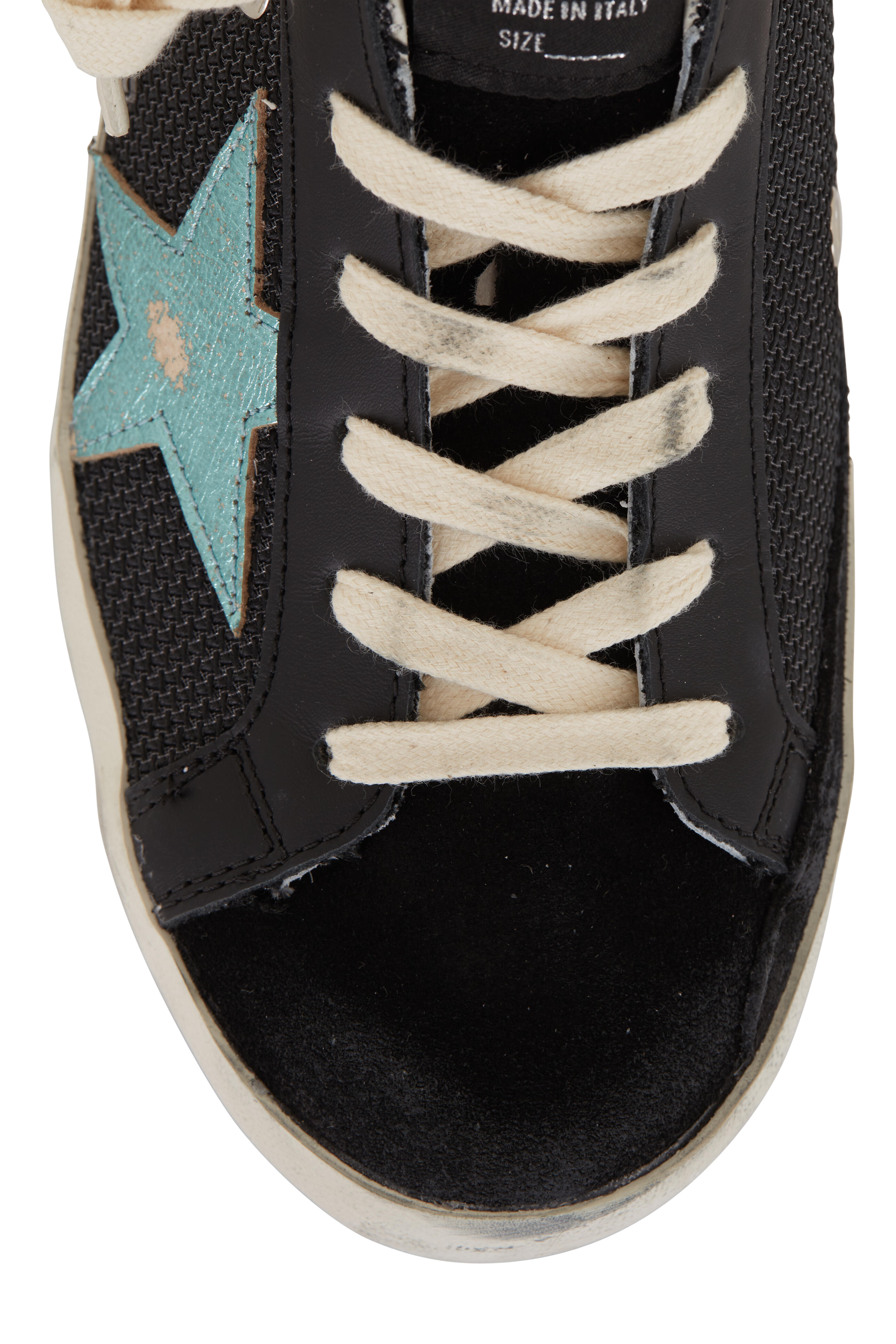 【関税&送料込】Golden Goose Super-Star Black Low Trainer Wi Golden Goose - Super-Star Black Net Low Top Sneaker
