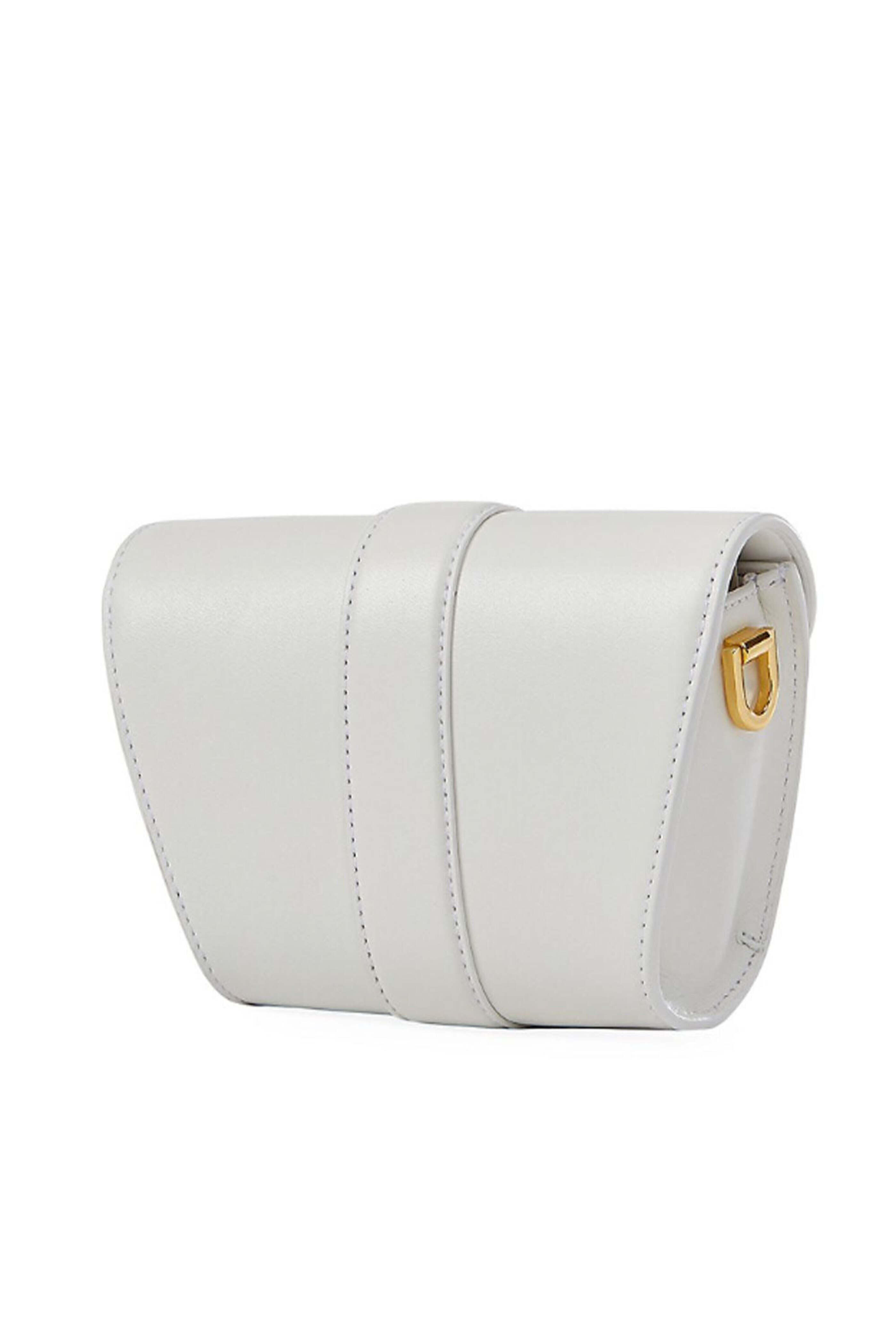 Veronica Beard - Small Crest Lock Trap Bag in Off White