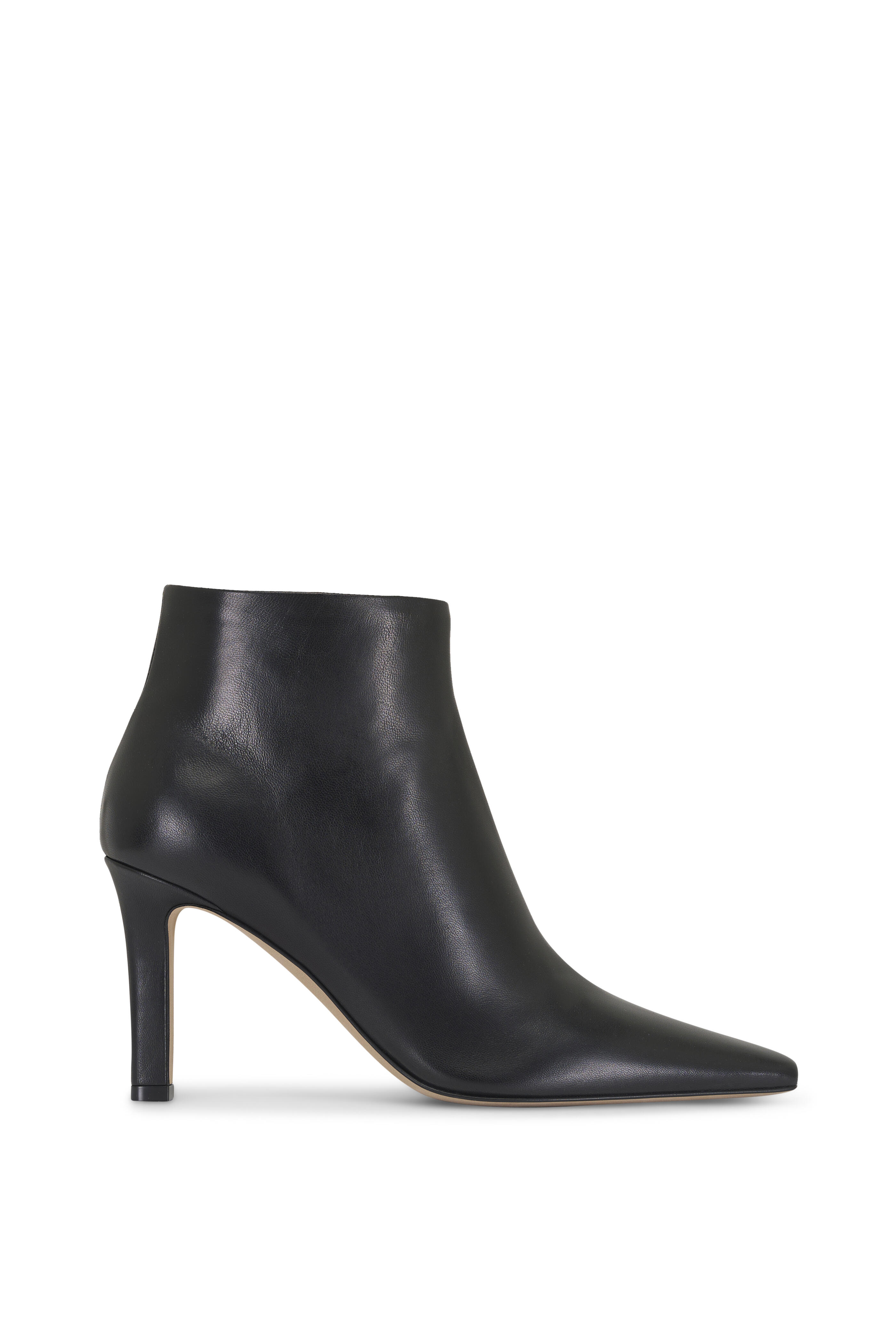 The Row - Carla Black Leather Ankle Boot, 80mm