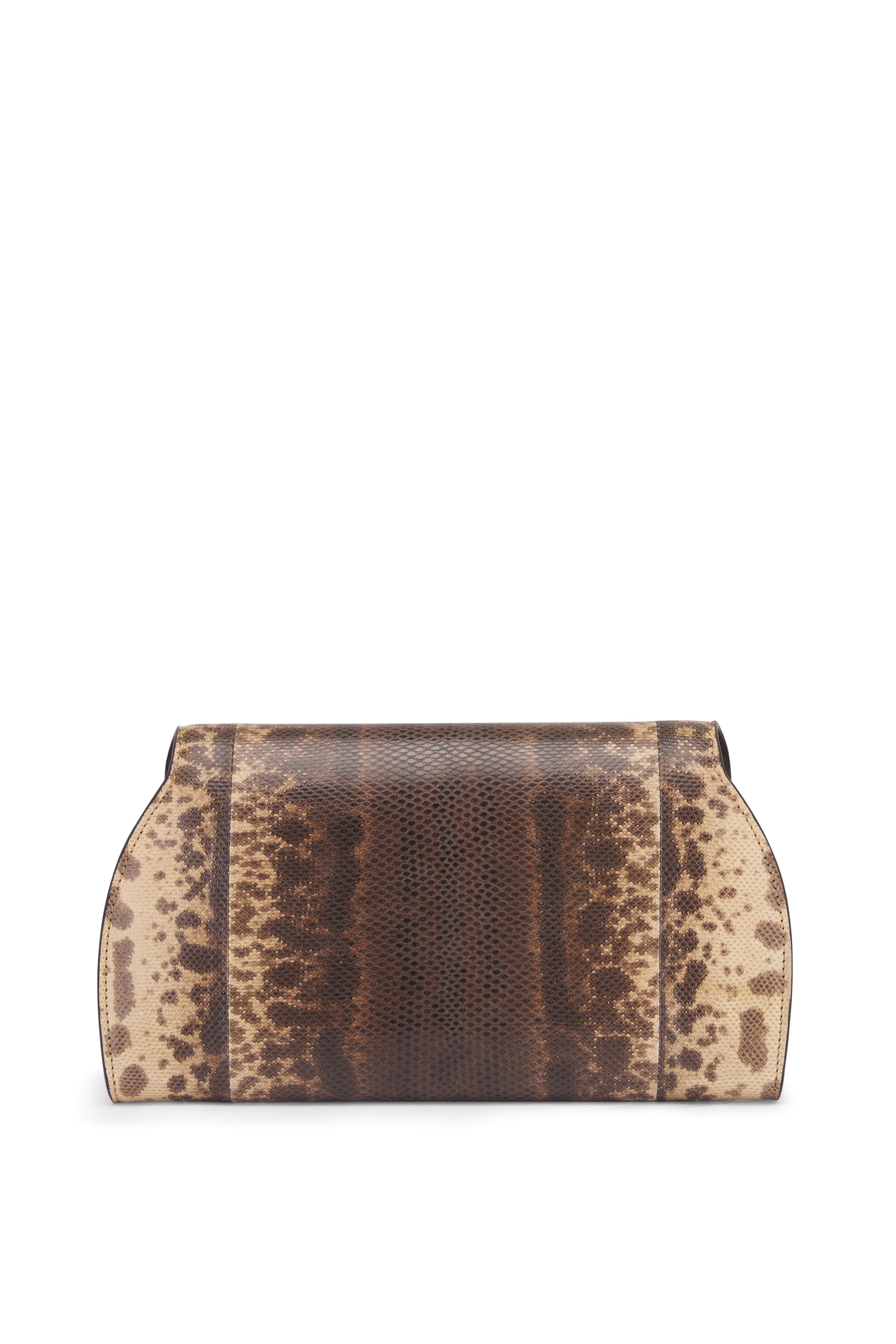The Row - Curved Beige Ans Leather Clutch