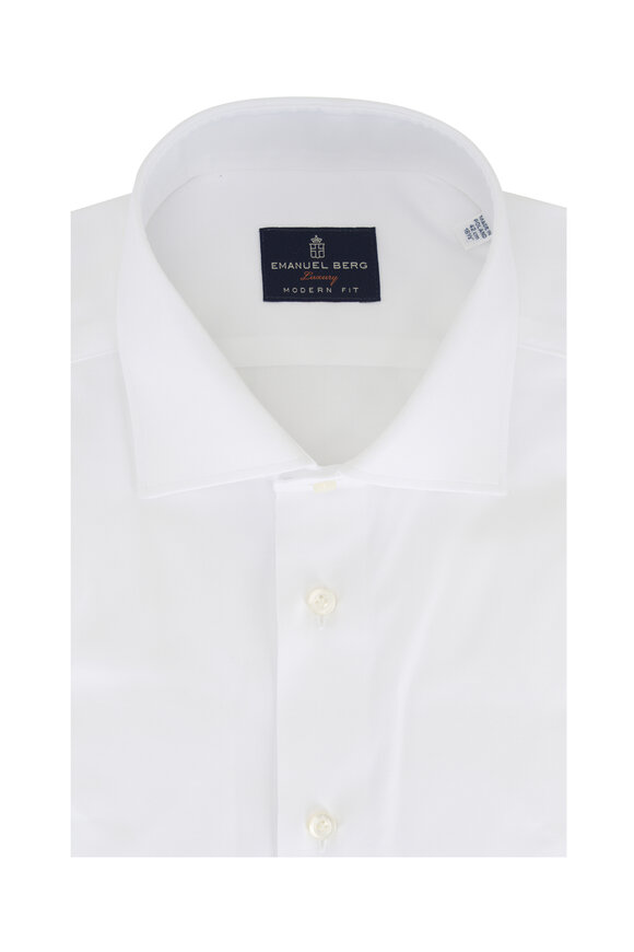 Emanuel Berg White Cotton Dress Shirt