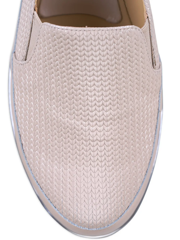 Ron White Nellaya Pearl Oyster Woven Calfskin Loafer - view 5