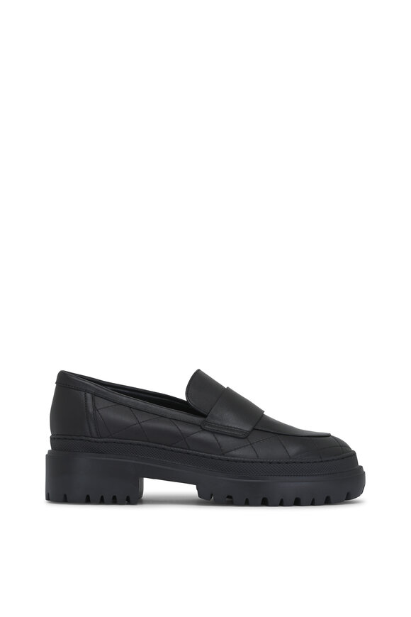 AGL - Mary Soft Black Leather Moccassin, 40mm