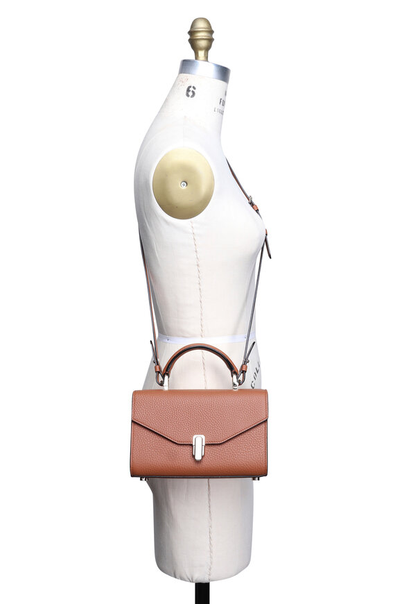 Moreau Paris Small Ana Saddle Leather Top Handle Bag - view 5