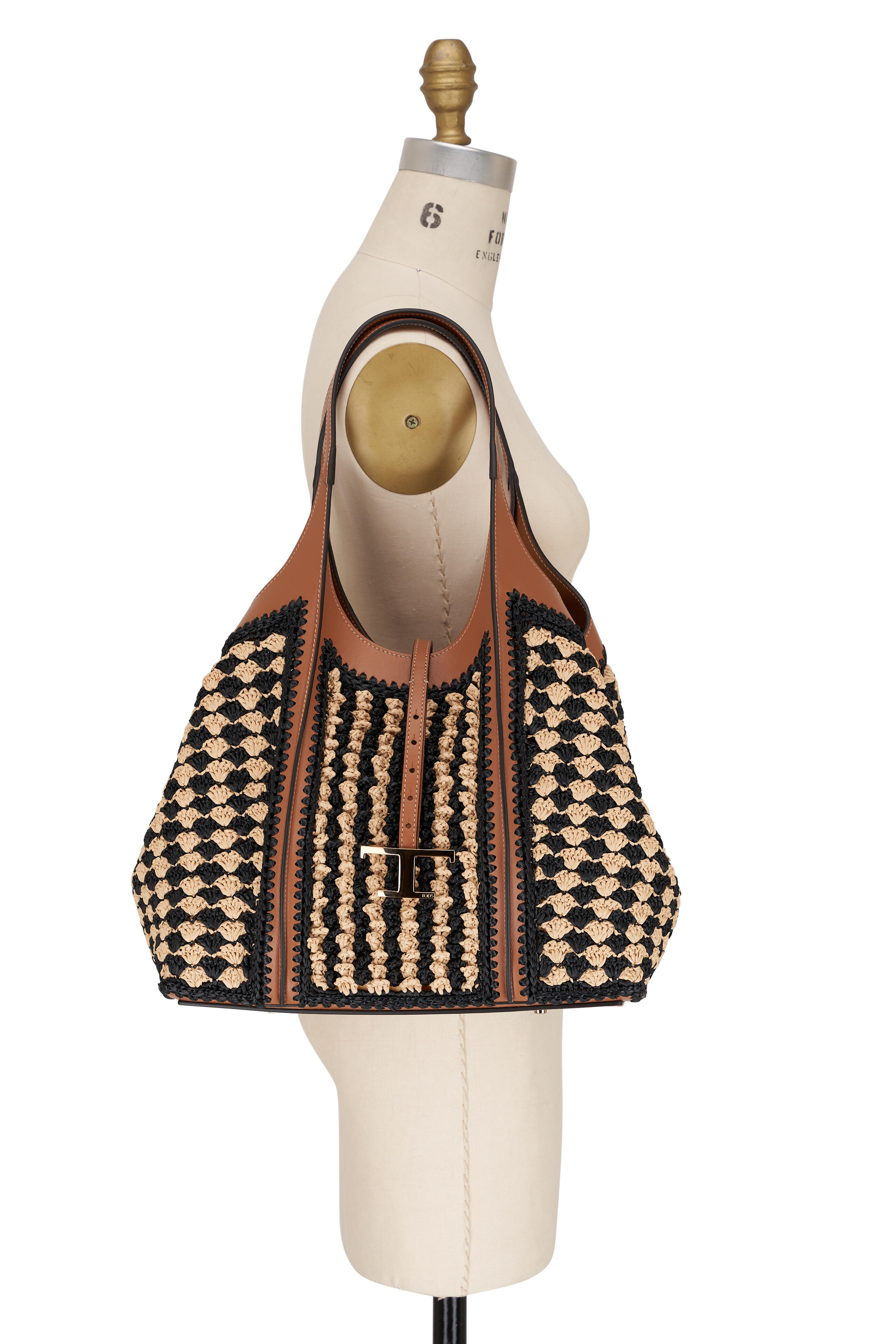 Tod's - Timeless Shopping Bag Raffia Crochet Tote