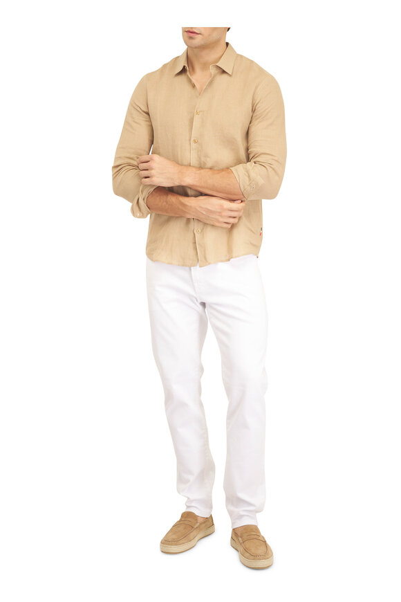 Orlebar Brown Giles Biscuit Linen Sport Shirt - view 2