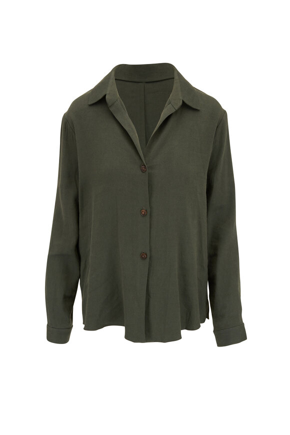 Peter Cohen - Jacky Green Stretch Linen Shirt 