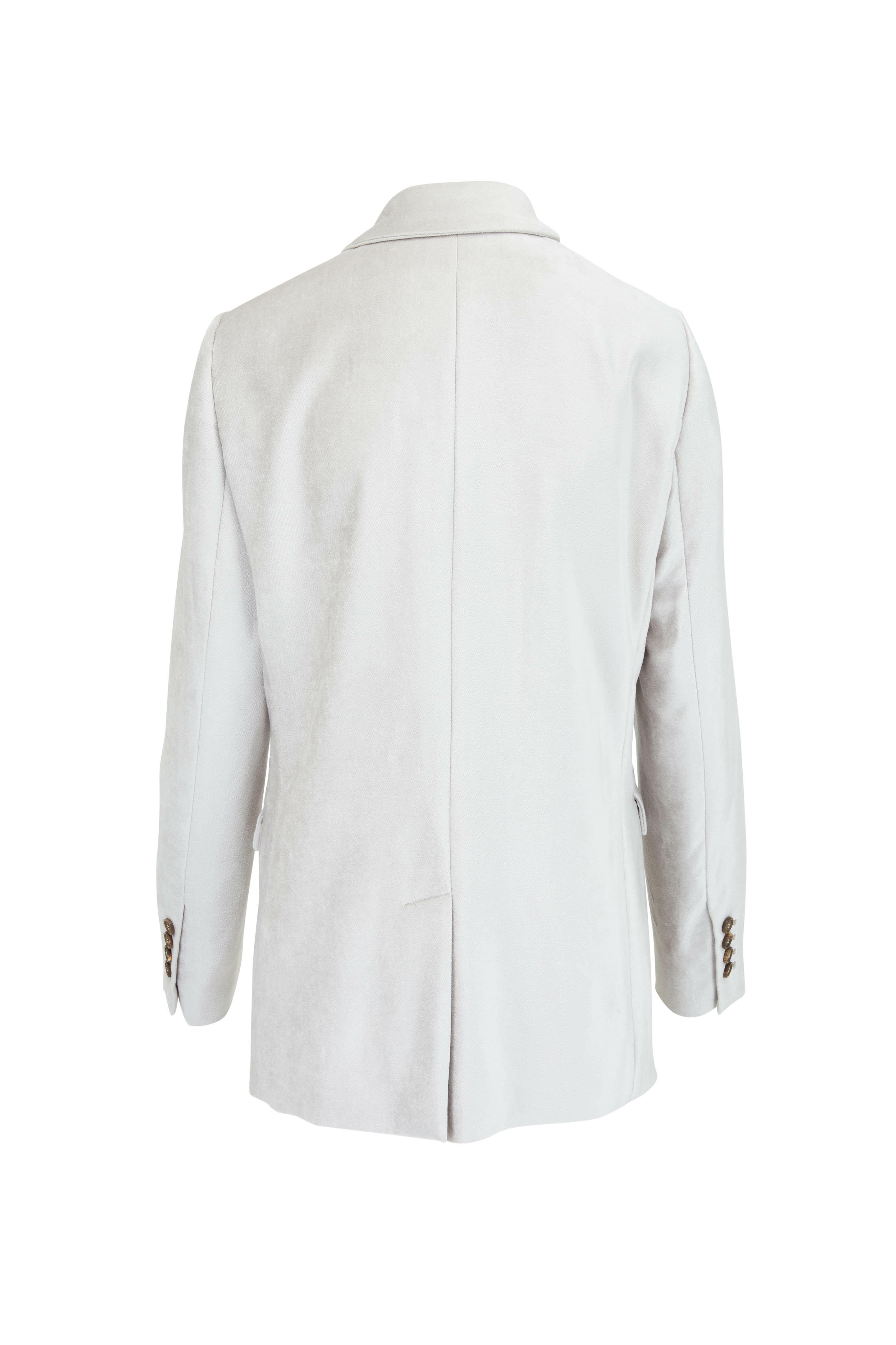 Brunello Cucinelli - Gray Velvet One Button Jacket