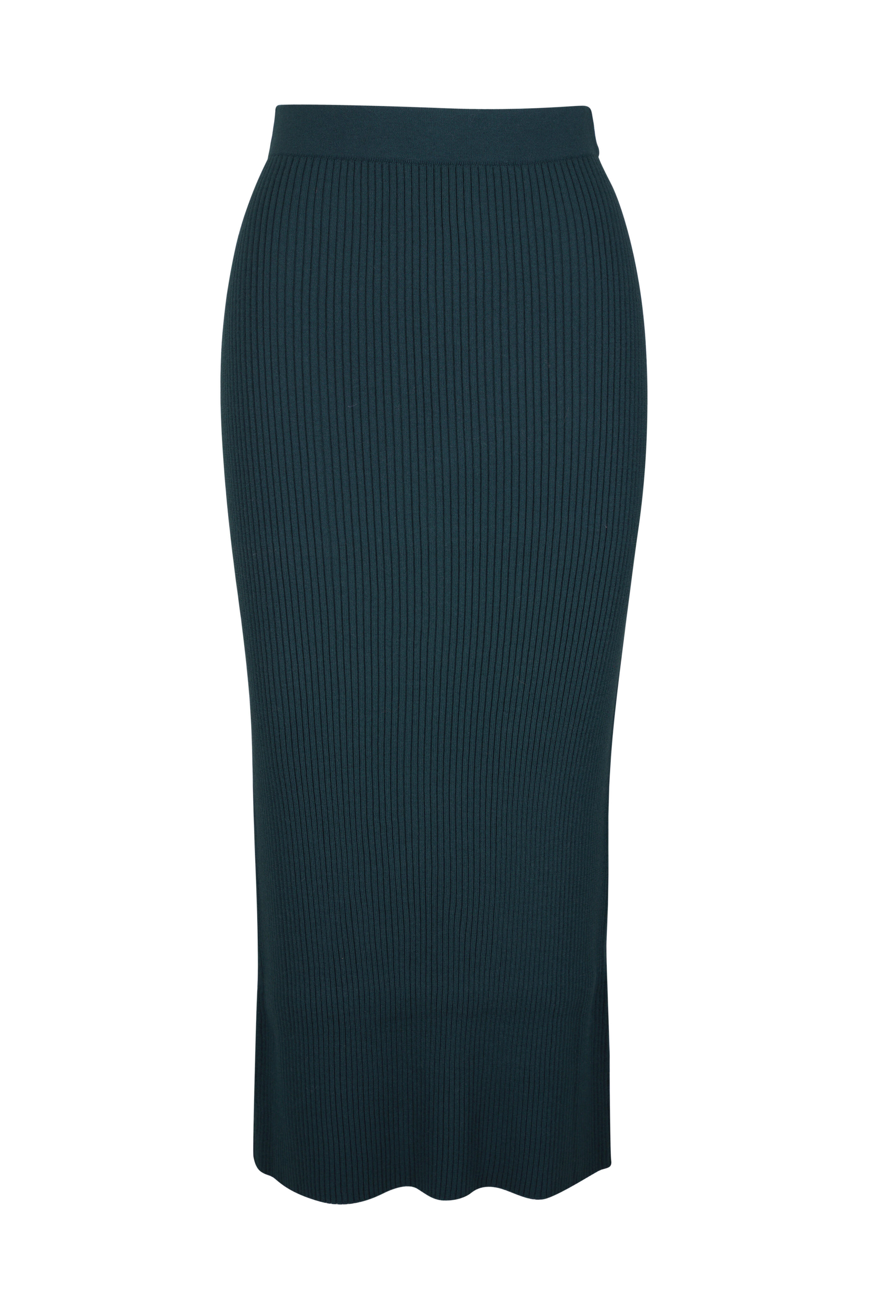Zimmermann - Valiant Bottle Green Wool Straight Skirt - view 1