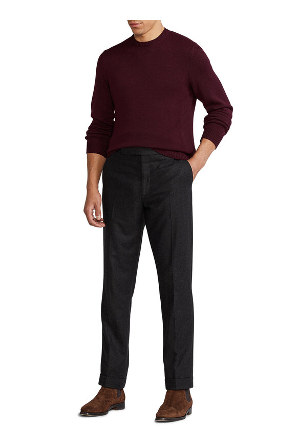 Ralph Lauren Purple Label - Burgundy Cashmere Crewneck Sweater