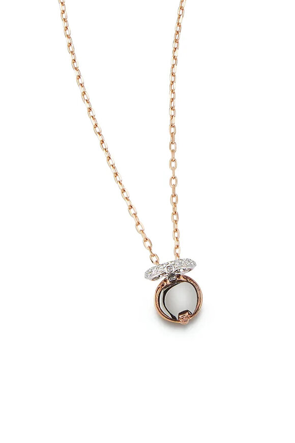 Walters Faith Small Diamond Pebble Locket Pendant - view 2