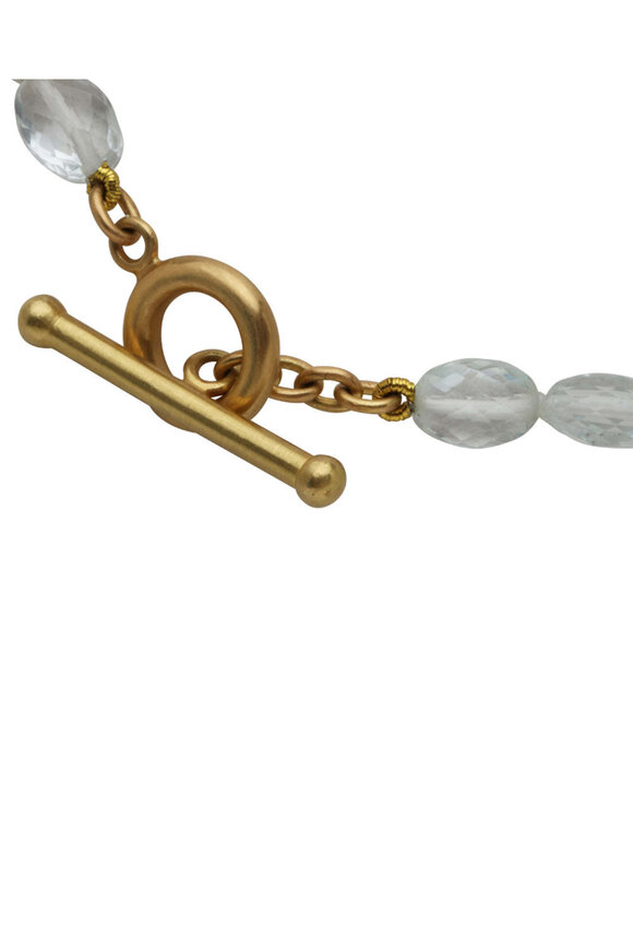 Caroline Ellen Diamond and Goshenite Bead Necklace - view 3