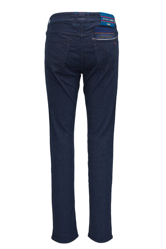 Jacob Cohen - Bard Medium Blue Denim Five Pocket Jean