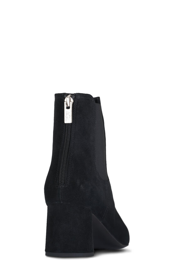 AGL - Aury Black Suede Short Boot, 60mm 