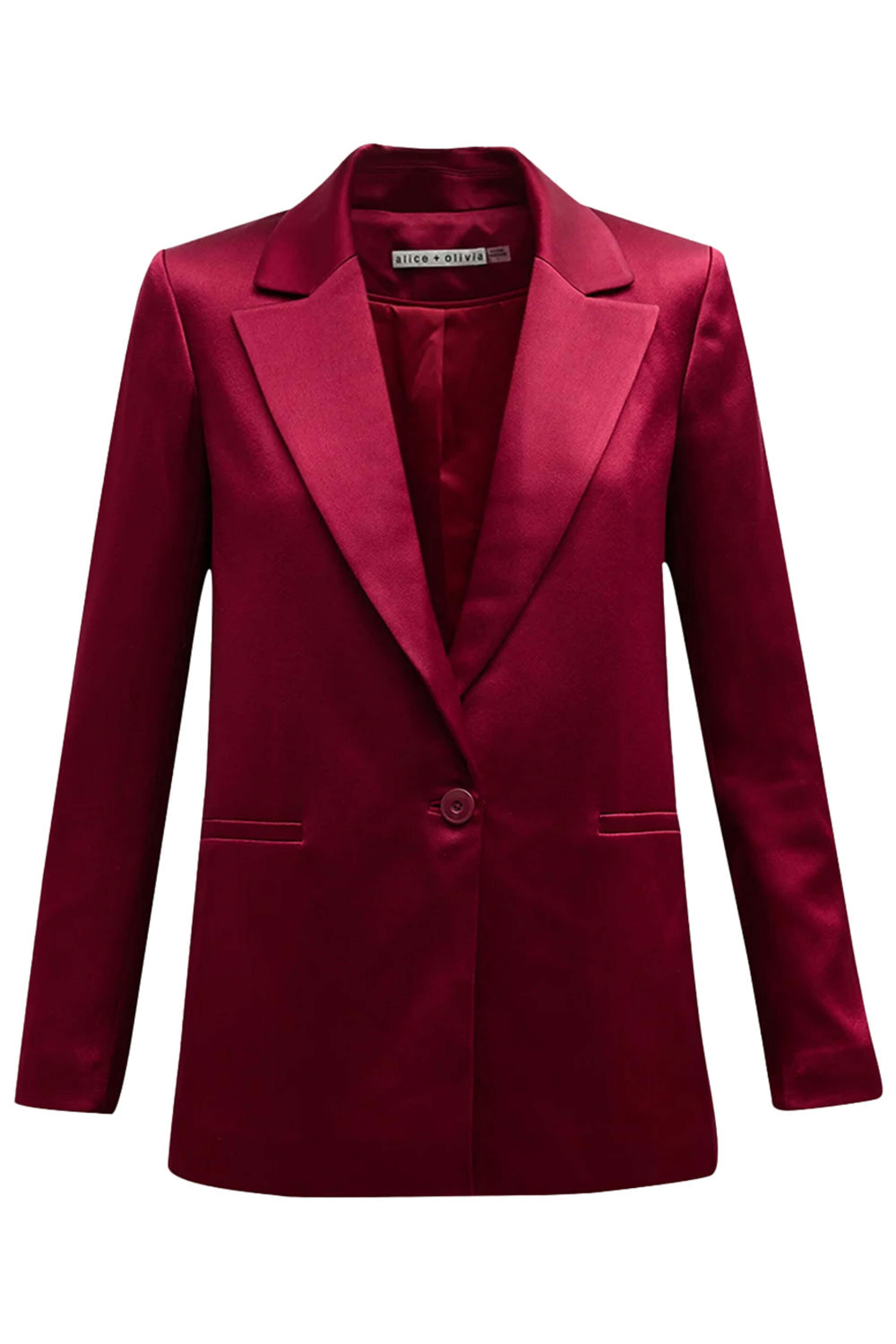 Alice & Olivia - Bordeaux Denny Boyfriend Blazer