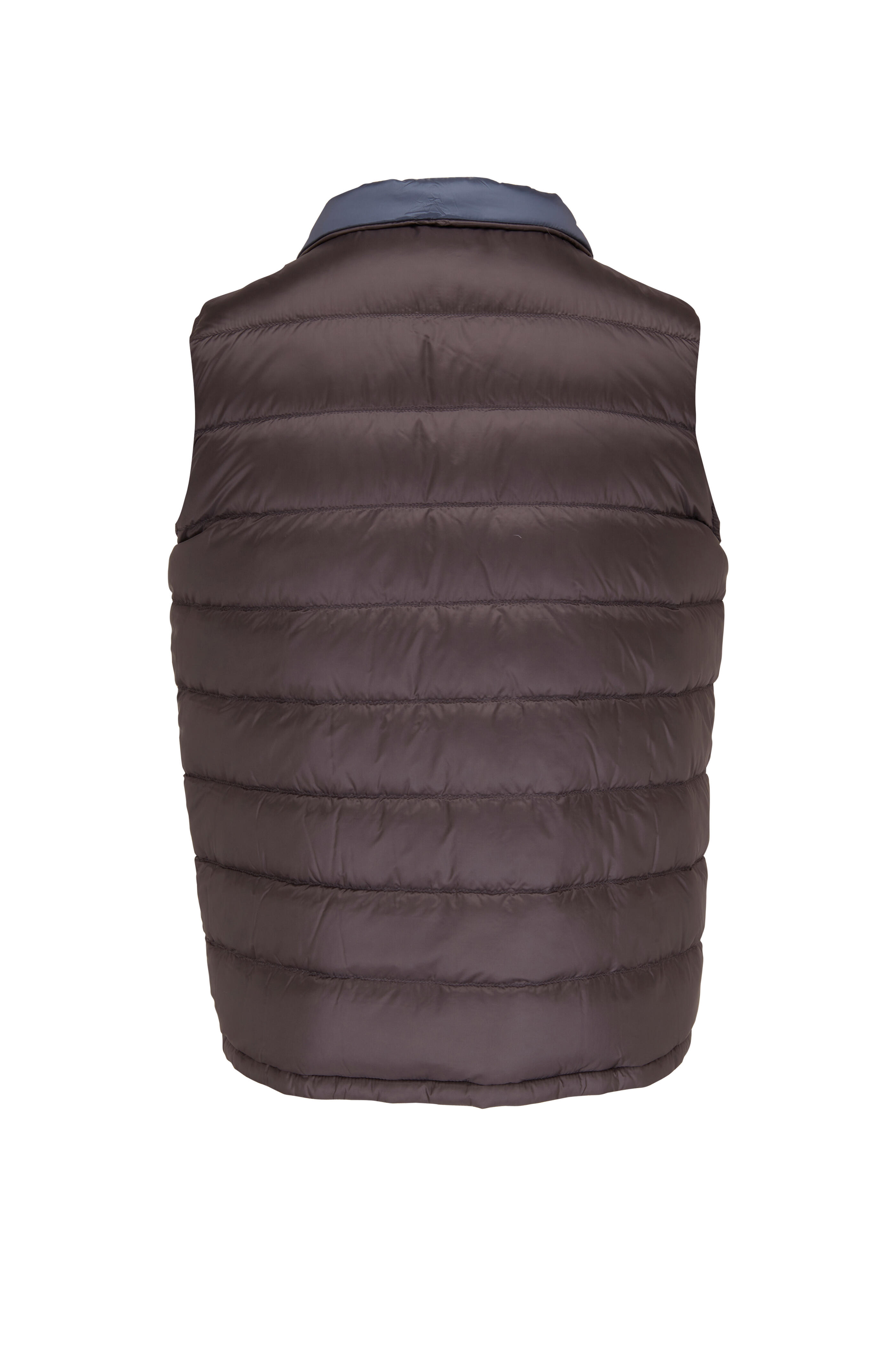 Herno Blue Charcoal Reversible Down Vest Mitchell Stores