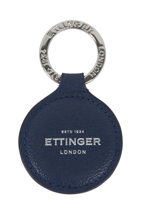 Ettinger Leather - Navy Leather Round Key Fob