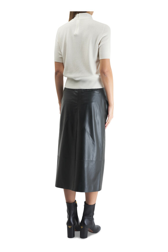 Akris - Lacquer Kale Green Nappa Leather Pencil Skirt