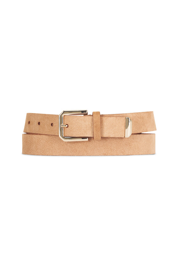 Brunello Cucinelli Tan Reversible Suede & Leather Belt - view 1