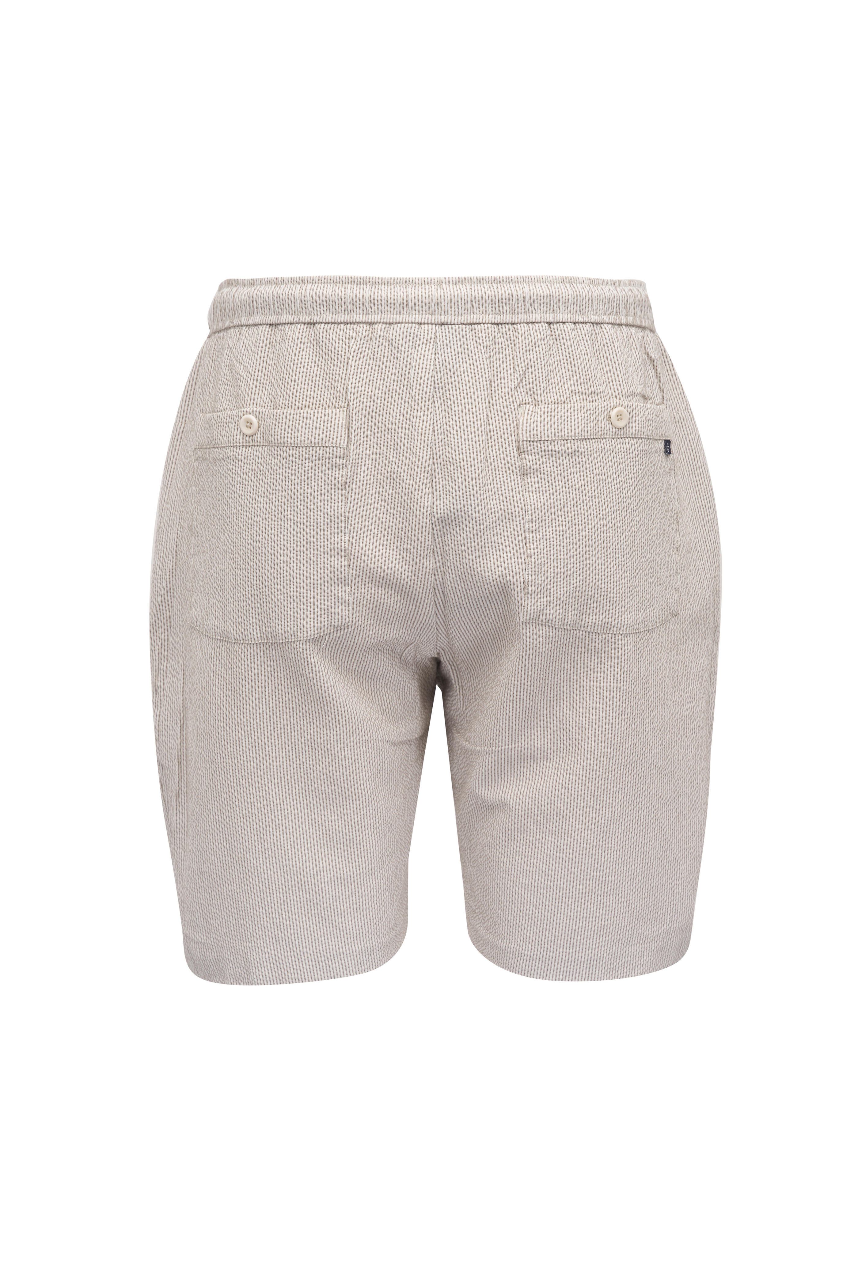 【AAKE】STRIPE BERMUDA DENIM blue cotton vertical stripes bermuda shorts
